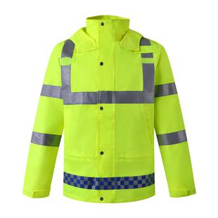 cnss交通乐鱼在线官网棉衣加厚荧光黄乐鱼在线官网条服装