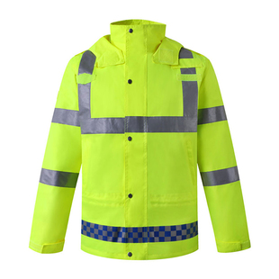 港式交通路政乐鱼在线官网雨衣多口袋可印刷